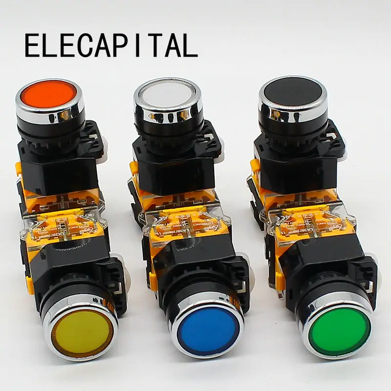 22 Millimetri Momentaneo Push Button Switch 1No + 1Nc