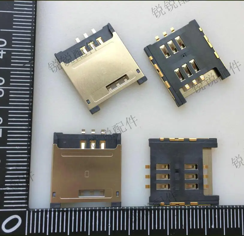 Spedizione Gratuita Per Il Supporto Della Scheda Sim Del Telefono Cellulare Originale Supporto Per Scheda Telefonica Push-Pull A 6Pin Slot Per Scheda 
