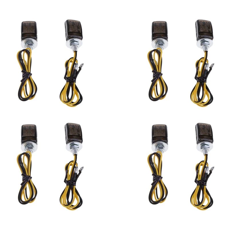 8 Pz Universale Led Nero Mini Piccoli Piccoli Indicatori Di Direzione Moto Motor Bike Per Yamaha