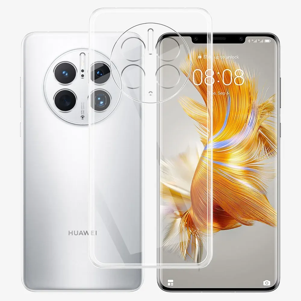 Per Huawei Mate 50 Pro Custodia Cover Posteriore In Tpu Morbido In Silicone Trasparente Per Huawei Mate 50 Funda Per Huawei Mate 50 E Coque Trasparent