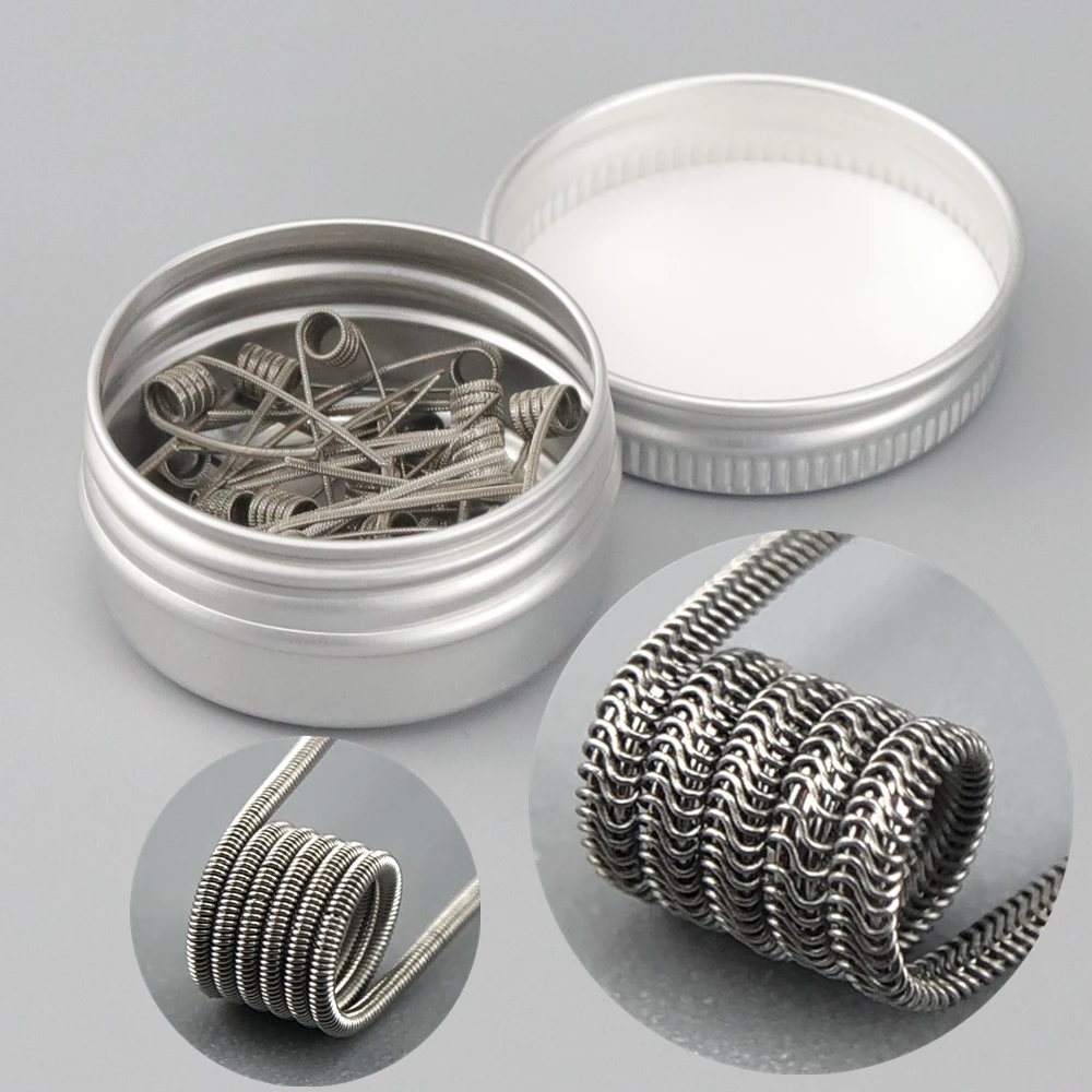2.5Mm Diametro Interno Mtl Aio R-Ba Boro Coil Fused Clapton Alien Hand Springs Tool Resistenza Al Nucleo A1 316L Ni80 Filo Riscaldante