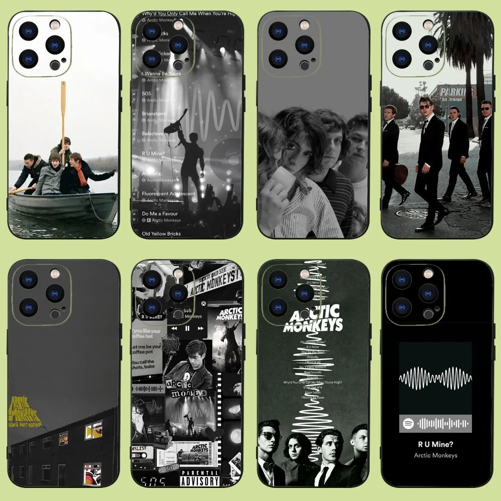 A-Arctic Scimmie Offerta Speciale Custodia Per Telefono Per Iphone 15,14,13,12,11 Plus,Pro,Max,Xr,Xs,X,7,8 Plus,Se,Mini Silicone Soft