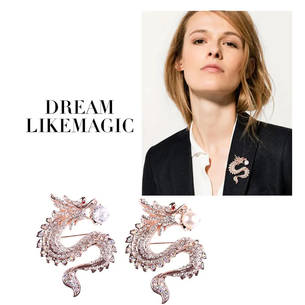 Squisite Spille Vintage Full Dragon Per Donna Uomo Fashion Cartoon Animal Pins Vintage Chinese Badge Jewelry G Q6E6