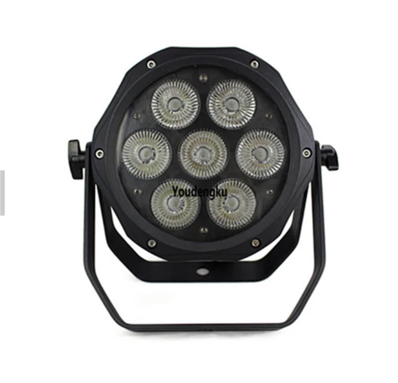 2 Pezzi Hot Rgbwa + Uv Led Par 64 Stage 7X18W 6In1 Rgbwa Uv Disco Indoor Party Led Mini Par Light