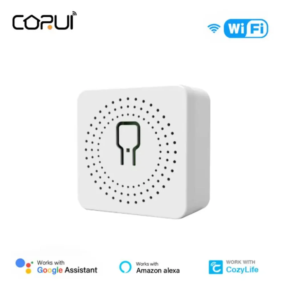 Corui 16A Cozylife Smart Switch Mini Wifi Dual Way Control Switch Module Breaker Alexa Google Home Voice On-Off Device