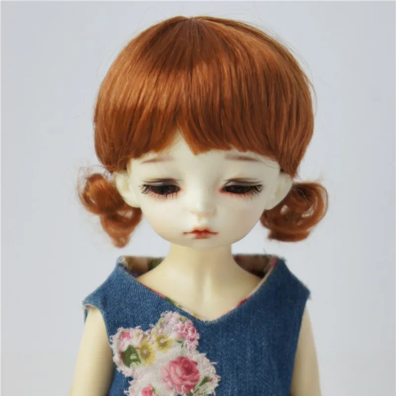 Jd400 1/6 /14 1/3 Yosd Msd Sd Do Double Curly Mini Pony Bjd Parrucche 6-7 Pollici 7-8 Pollici 8-9 Pollici Capelli Sintetici Mohair Bjd