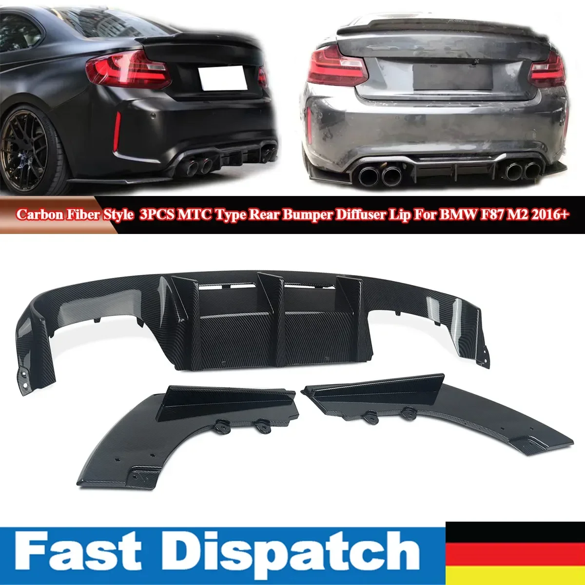 Diffusore Posteriore Stile Magickit In Fibra Di Carbonio Per Bmw F87 M2 E M2 Competition M2C Coupe 16-20