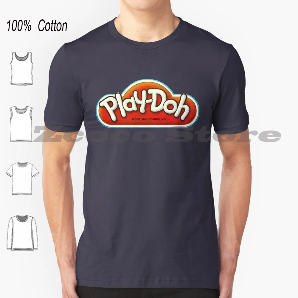 Vintage Play-Doh 100% Cotone Uomo E Donna Soft Fashion T-Shirt Play Doh Play Doh Pasta Playdough Vintage Brand Fun Time Memory