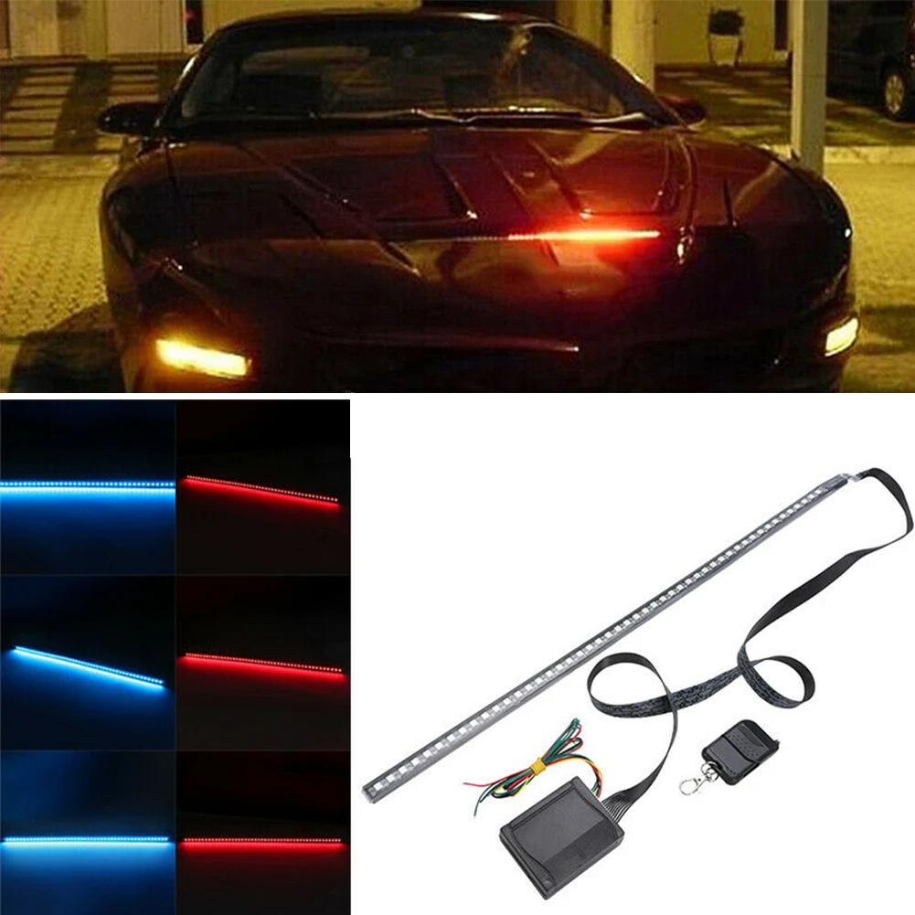 22 Pollici 48Led Rgb Car Scanner Knight Rider Strobe Flash Light Rgb Flash Rhythm Recognition Light Strip + Remote