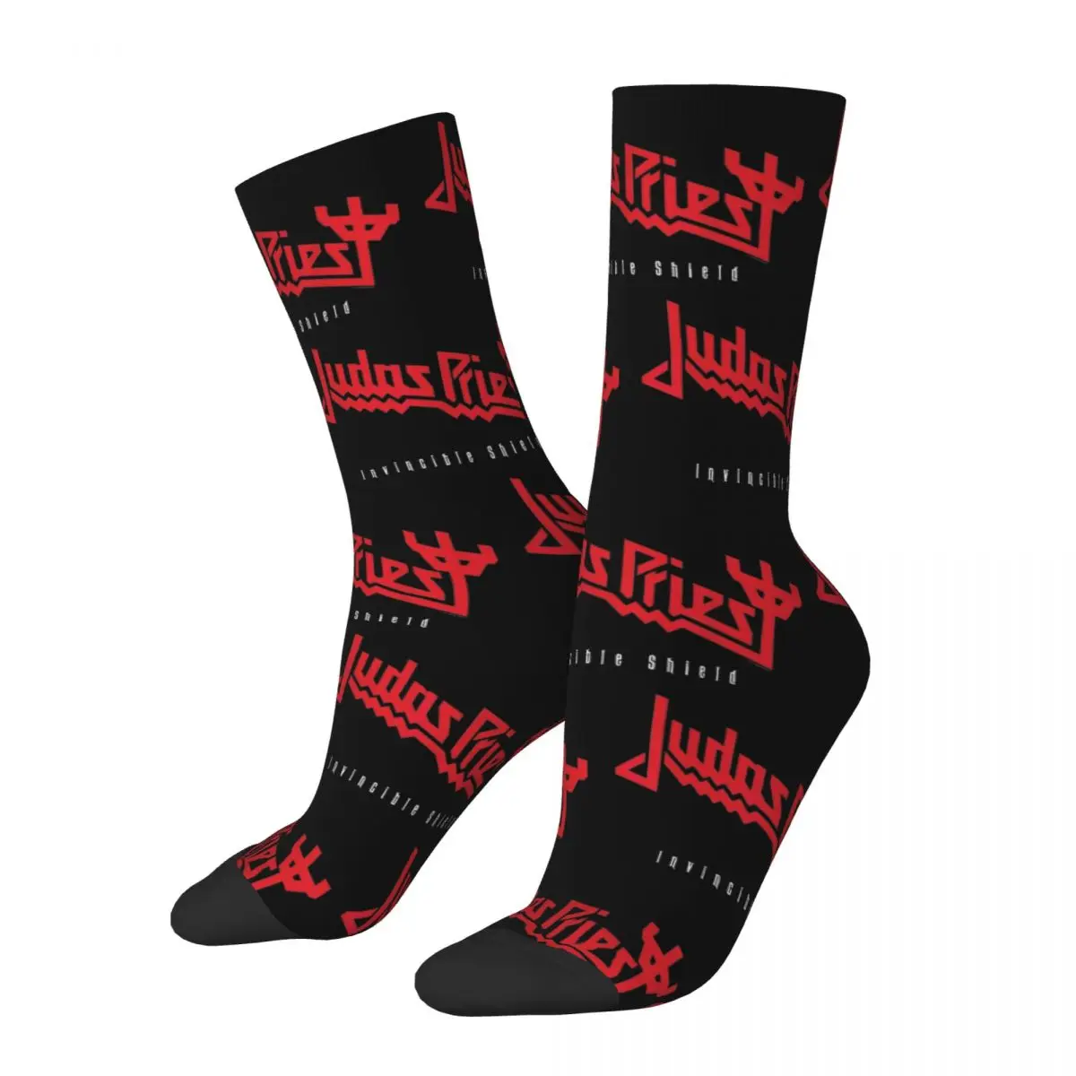 Red Judas Priest Band Socks Merch For Men Women Print Socks Comodi Regali Meravigliosi