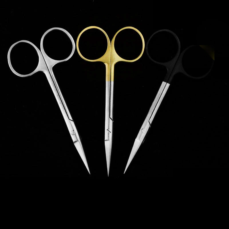 Medical Stainless Steel Scissors Buried Line Double Eyelid Surgery Tools And Instruments Ophthalmology Straight Curved Blunt Hea