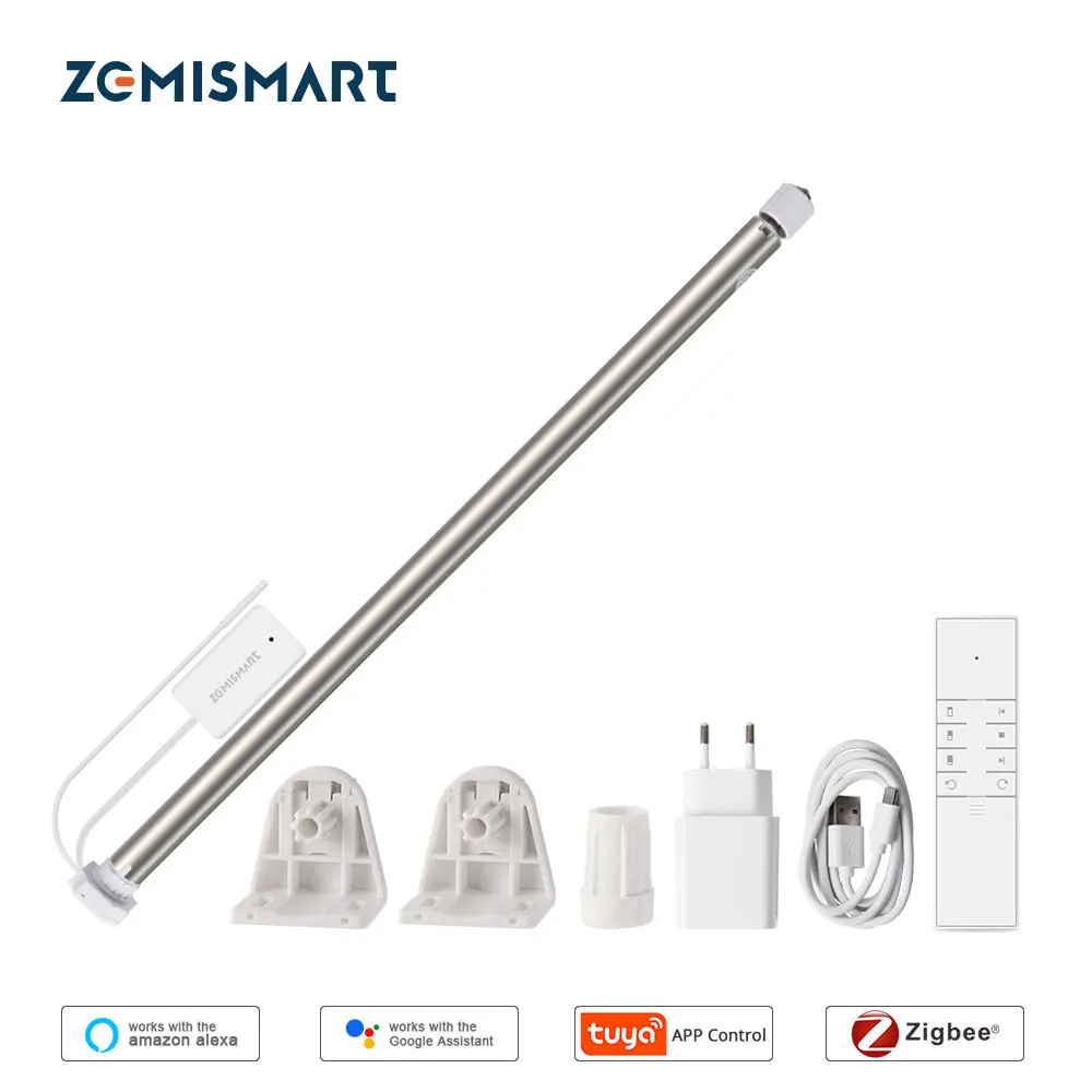 Zemismart Zigbee Smart Roller Shade Blinds Motor Per 17Mm 25Mm 28Mm Tube Tuya Electric Curtain Engine Alexa Google Home Control