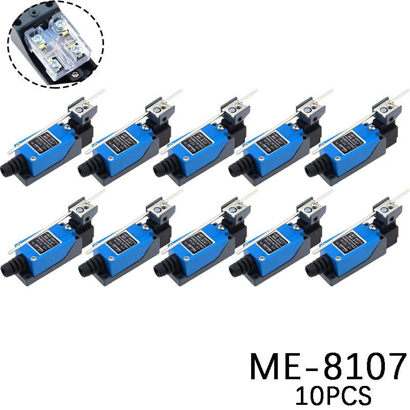 10Pcs Me-8107 Finecorsa Comando Meccanico Leva Regolabile Girevole Mini Finecorsa