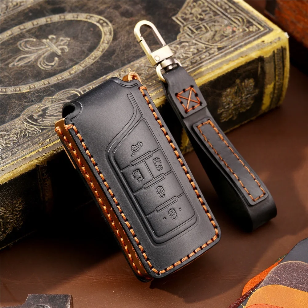 Portachiavi A Distanza In Vera Pelle Smart Key Fob Cover Case Shell Holder Portachiavi Per Gac Trumpchi Gs3 Gs4 Gs7 Gs8 Gm8 Gs5 Ga6 Gm6 Gm8 M8