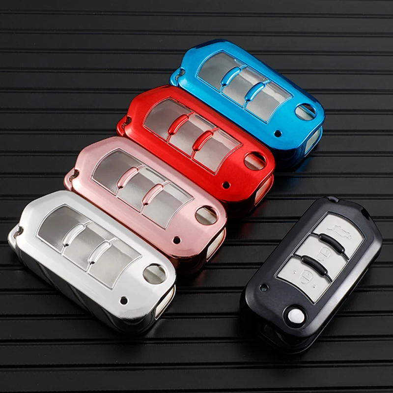 Handmade Soft Tpu Car Remote Key Case Cover Holder Fob Keychain For Gac Trumpchi Gs3 Gs5 Gs6 Key Protect Shell Accessories