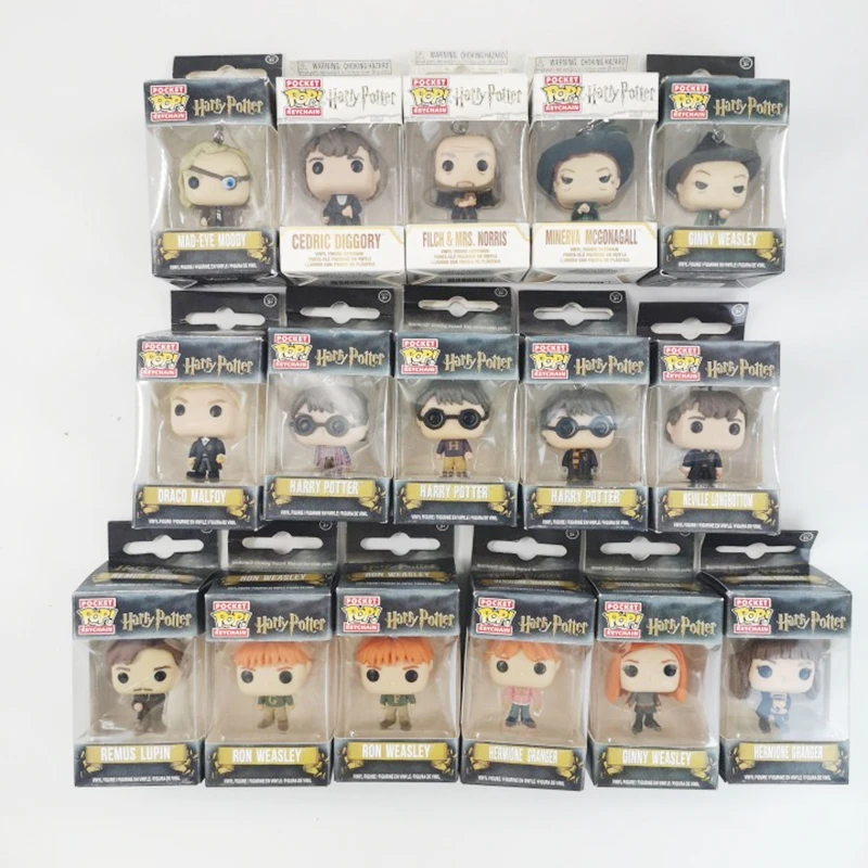 Funko Nuovi Portachiavi Serie Periferica Portachiavi Albus Dumbledore Hermione Ron Jinny Weasley Action Figure Toys