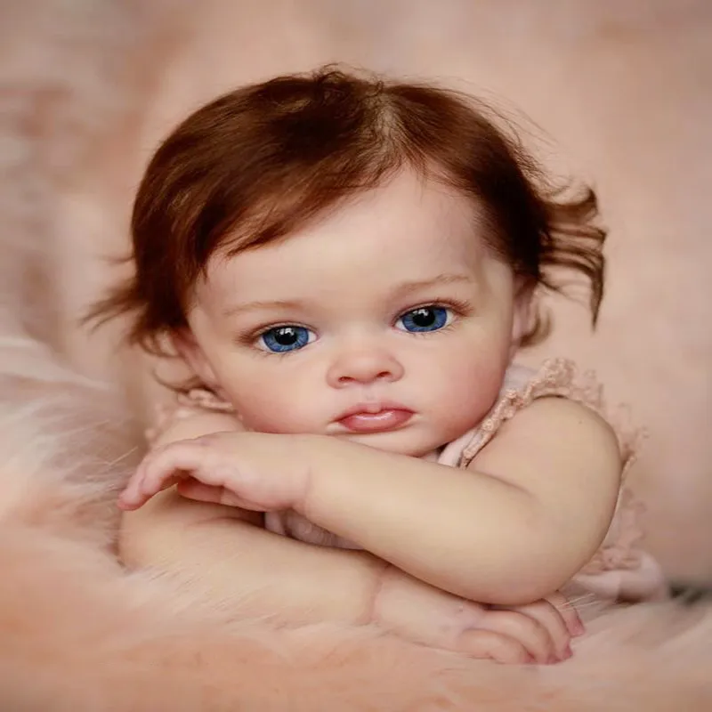 Full Body Silicone Reborn Toddler Baby Girl Soft Cuddly Cloth Body Realistico Paint Art Dolls Bambini Christmas Surprise Toy Girl