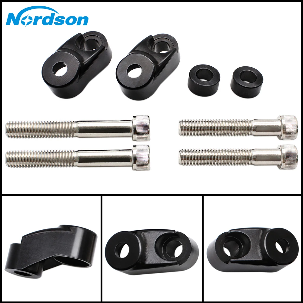 Kit Di Riposizionamento Indicatori Di Direzione Anteriori Cromati Per Moto Nordson Per Harley 39Mm 49Mm Sportster Fxr Fxd Dyna