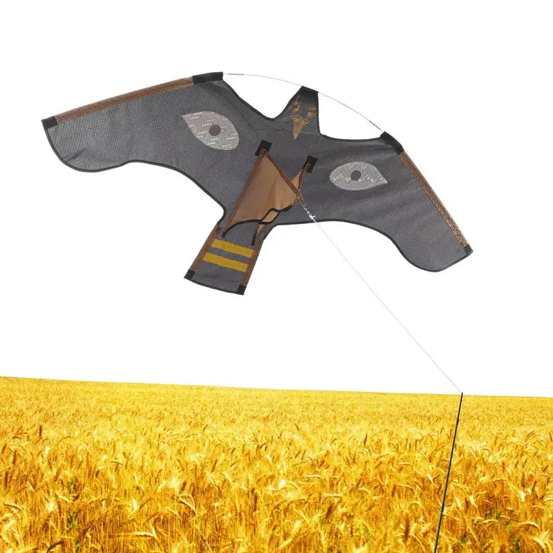 Emulazione Flying Hawk Kite Kit Large Eagle Flying Bird Aquiles Bird Scarer Per Farm Garden Repellente Per Uccelli Con 2M Kite String