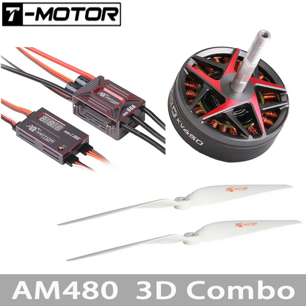T-Motor Am480 3D Combo (Am40 Brustensor Motor Am66A Esc 13*6,5 Prop Am Link) Fuir Starr Flugel 3D 45-52 "Flugzeuge Drohne
