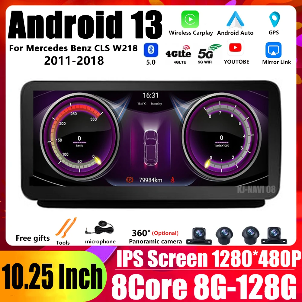 Lettore Android 13 Per Mercedes Benz Cls W218 2011 - 2018 Car Multimedia Stereo Video Radio Navigazione Automatica Bluetooth Gps