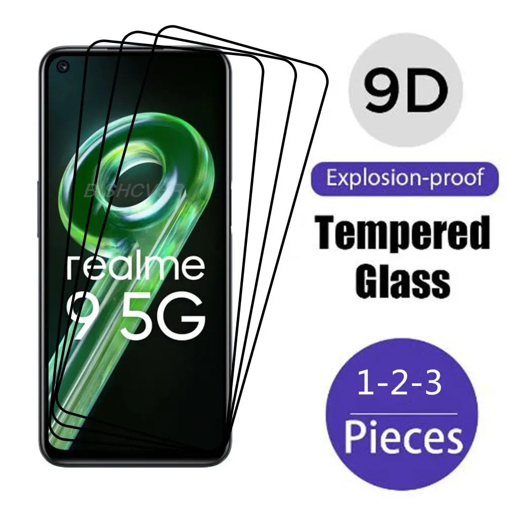 9D Pełny Klej Szkło Hartowane Dla Oppo Realme 9 5G 9I 9 Pro 9Se 5G Pełna Osłona Ekranu Dla Oppo Realme 8 8I 8S 5G 8 Pro 4G