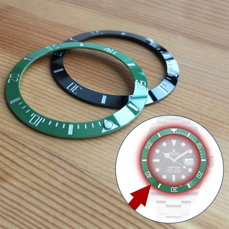 126610 Lunetta In Ceramica Con Parola Color Argento Titanio Per Orologio Automatico Rolex Submariner Sub 41Mm
