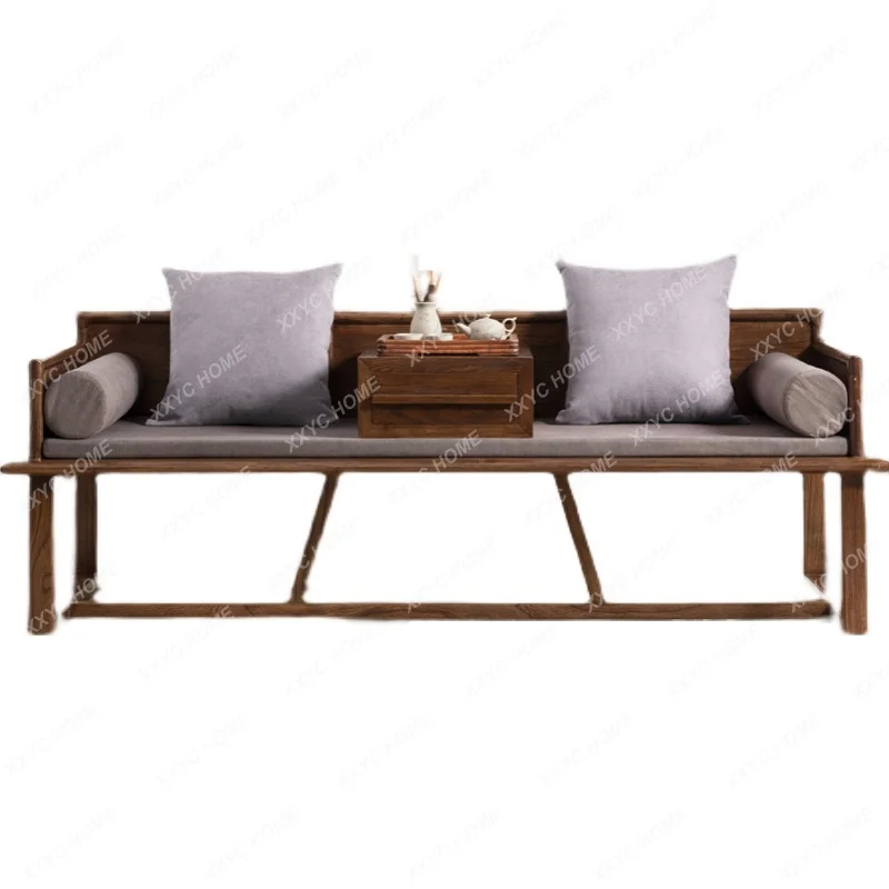 Arhat Bed Black Walnut Living Room Zen Sofa Push-Pull Chaise Longue