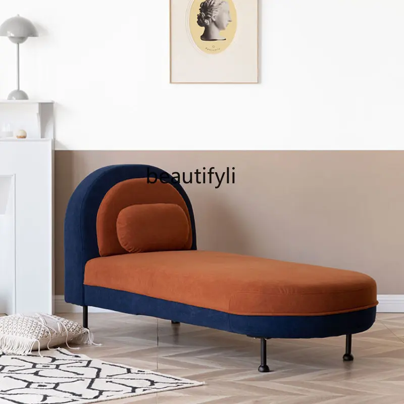 Chaise Bed Divano Letto Divano Piccolo Sdraiato Piatto Luce Di Lusso Piccolo Appartamento Semplice Chaise Longue Tessuto Singola Camera Da Letto Sedia