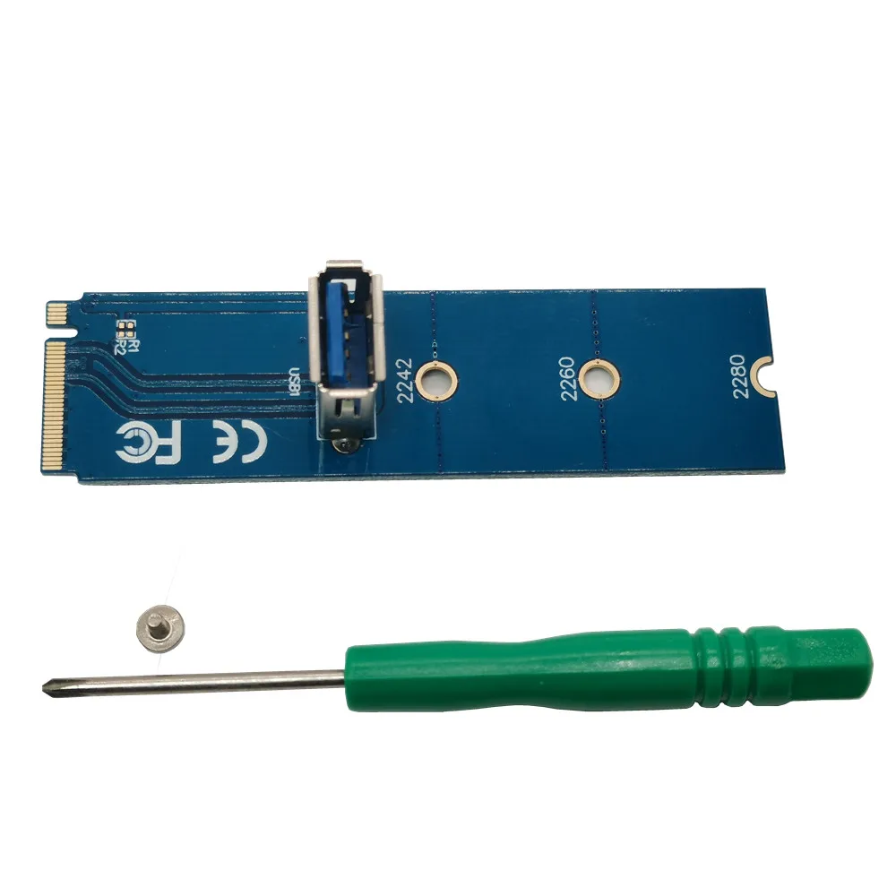 Ngff M.2 A Usb 3.0 Card Adapter M2 A Usb3.0 Card Per Pcie Pci-E Riser Card Per Bitcoin Litecoin Mining Miner