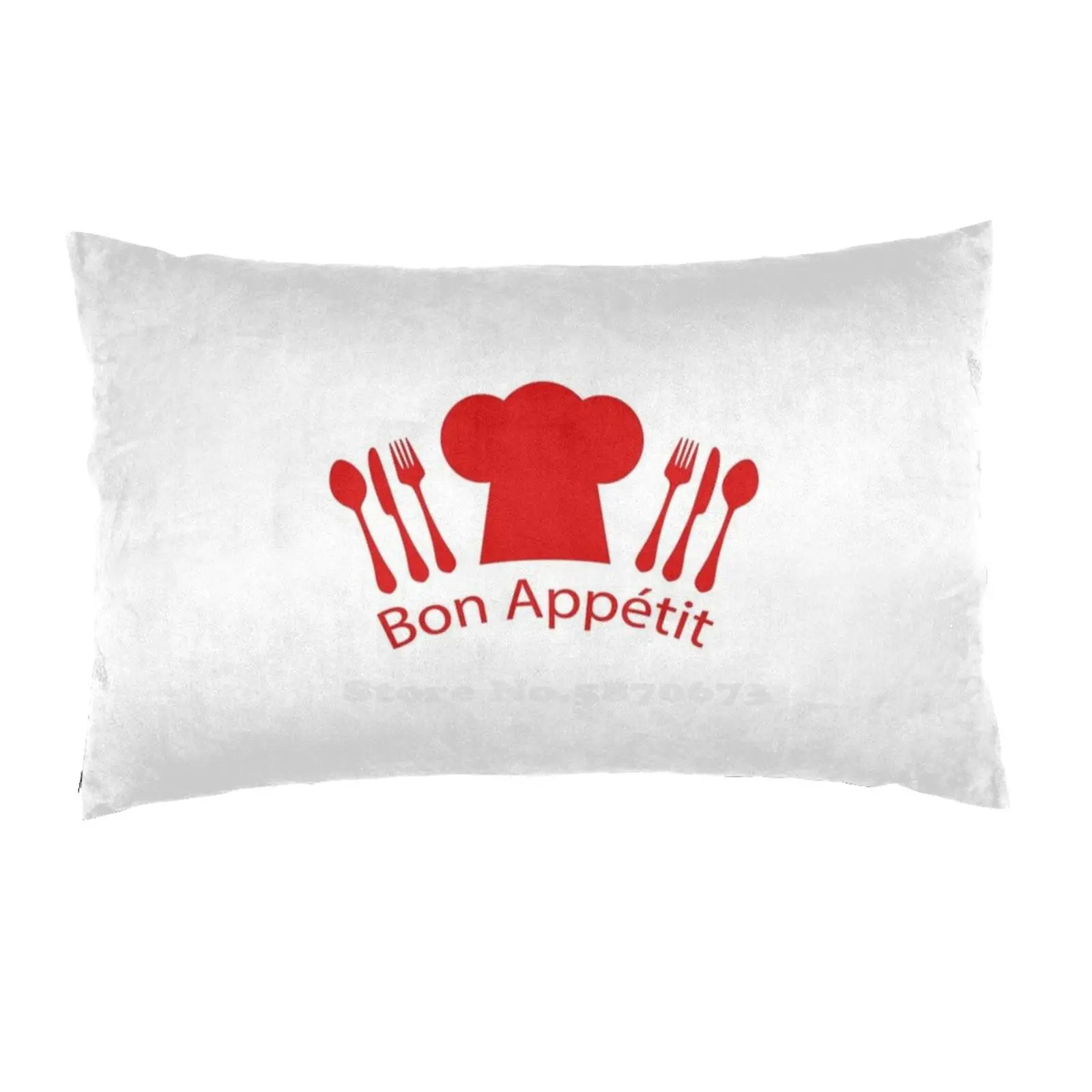 Bon Appeal Red French Chef'S Hat Soft Confortevole Rettangolo Copricuscino Foodie Gourmet Chef Cook Good Cook Great Chef Master