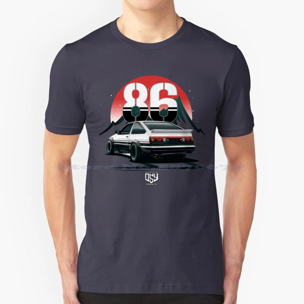 Ae86 Trueno (Bianco) T Shirt 100% Cotone Tee Ae86 Gt86 Trueno Twincam Initiald Wrx Sti Stance Speedhunters Wrc Driftcar Hella
