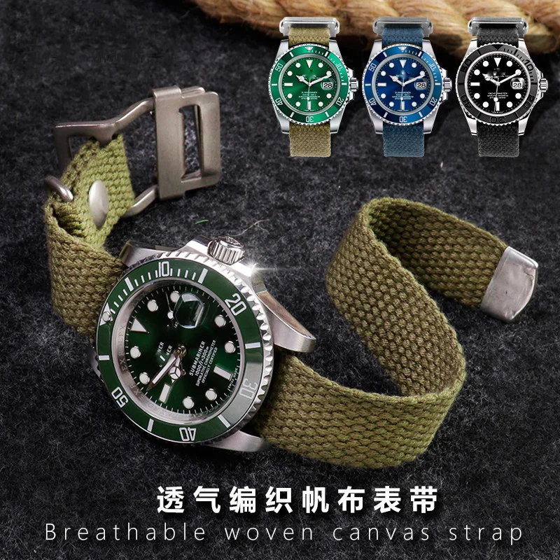 Cinturino Per Orologio In Tela Nato Vintage Traspirante In Tela Di Nylon Di Alta Qualità Da 20Mm Con Traspirante Per Zenith Tudor Rolex Hamilton Seiko