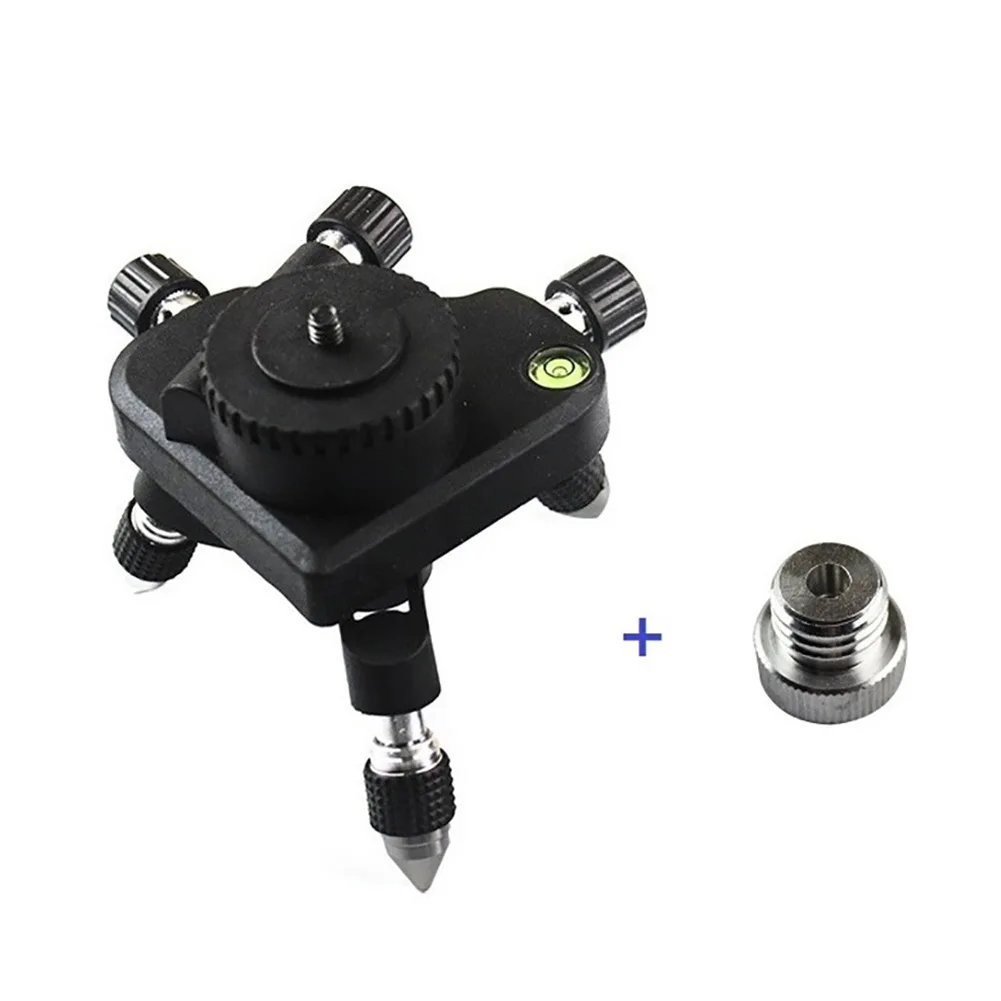 Base Di Livello Misuratore Di Rotazione Regolabile Staffa Per Treppiede Interfaccia Da 1/4 "Con Strumenti Di Adattatore Livello Laser Lazer Niveau Las