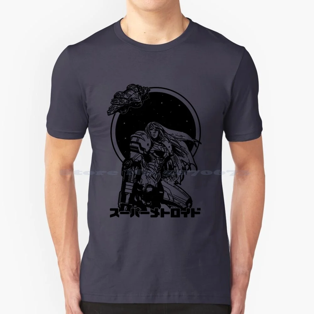 Interstellare Bounty Hunter 03 T Shirt 100% Cotone Tee Gaming Link Metroid Prime Metroidvania Miyamoto Retro Samus Aran Metroid