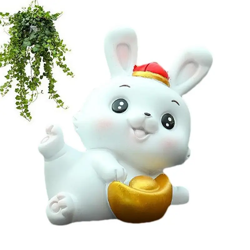 Bunny Dashboard Accessori Per Auto Cute Resin Tiny Bunny Figurine Car Interior Decor Car Dashboard Decorazioni Per La Casa Bunny