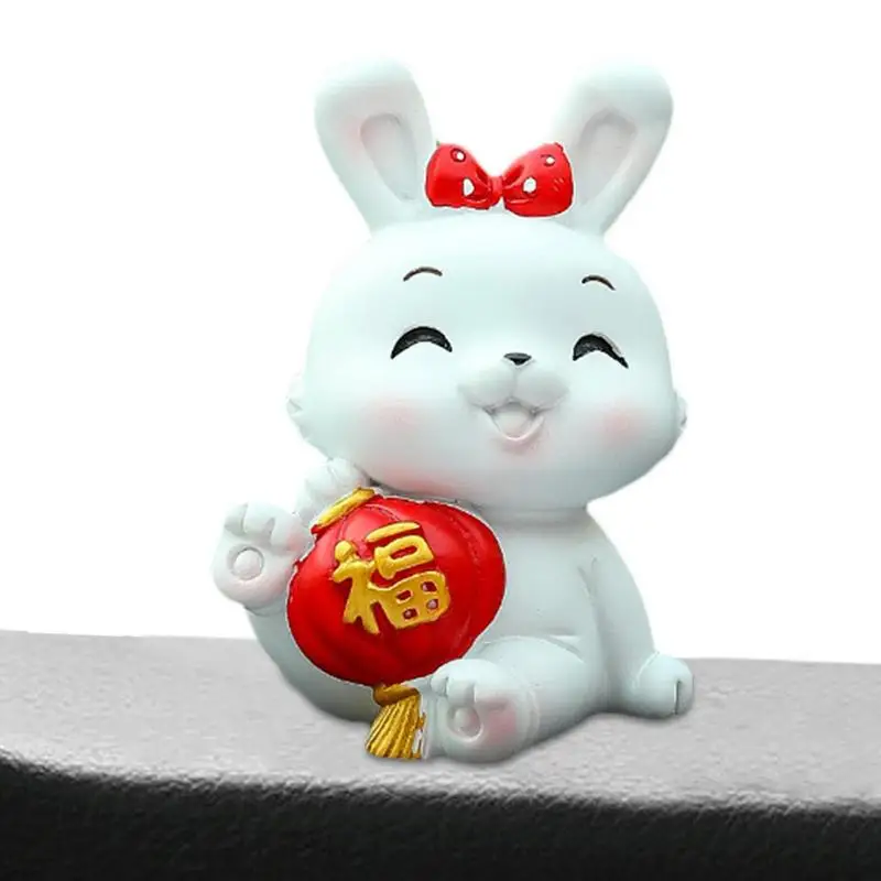 Bunny Dashboard Decor Cute Resin Tiny Bunny Figurine Car Interior Decor Car Dashboard Decorazioni Per La Casa Bunny Decor Per Auto
