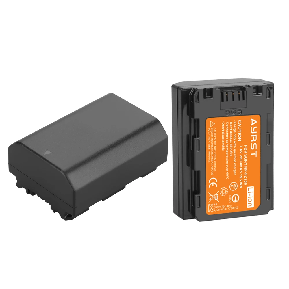 2600Mah Np-Fz100 Np Fz100 Batteria Per Fotocamera Per Sony Npfz100 Z-Series, Alpha A7 Iii, A7R Iii, A9, A9R, A9S, A6600