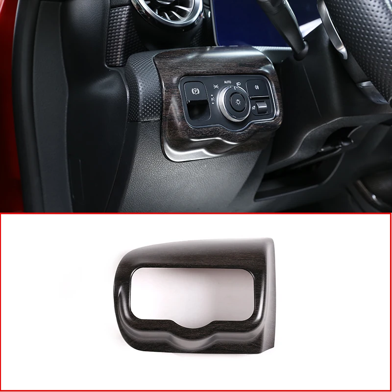 Per Mercedes Benz Classe A A180 W177 2019 Lhd Oak Wood Grain Abs Car Headlight Switch Frame Trim Accessori