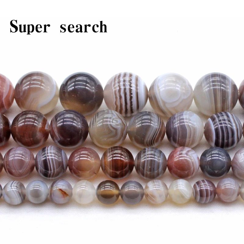 Qualità Naturale Liscia Rotonda Del Golfo Persico Agate Branelli Allentati, Genuino Della Banda Agate Perline, Gemme Naturali Perline Per Monili Che F