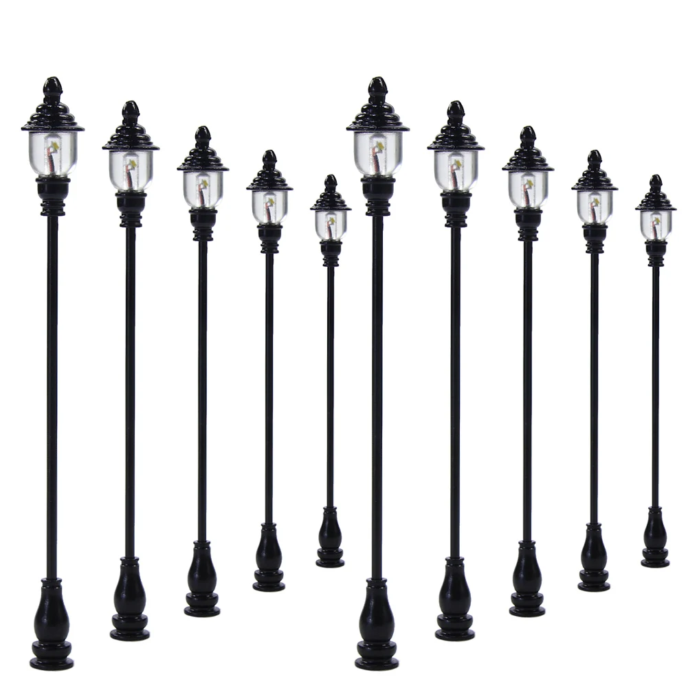 Evemodel Lqs21 10Pcs Modello Railroad Ho Scale 1:87 Lamps Lampioni Lampade Antiche