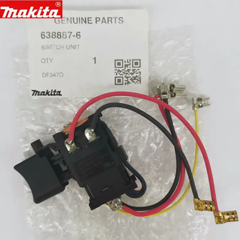 Makita 638887-6 Interruttore Per Hp457D Df457Dwe Df457D Hp347D Df347D Hp457 Df347Dwe