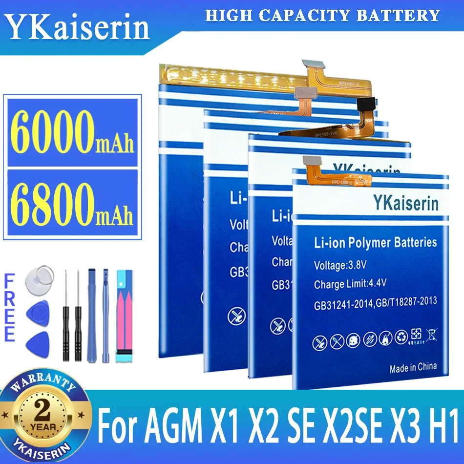 Ykaiserin Batteria Di Alta Qualità Per Agm X1 Per Agm X2 Se X2Se H1 X3 Batterie Batteria + Strumenti Gratuiti
