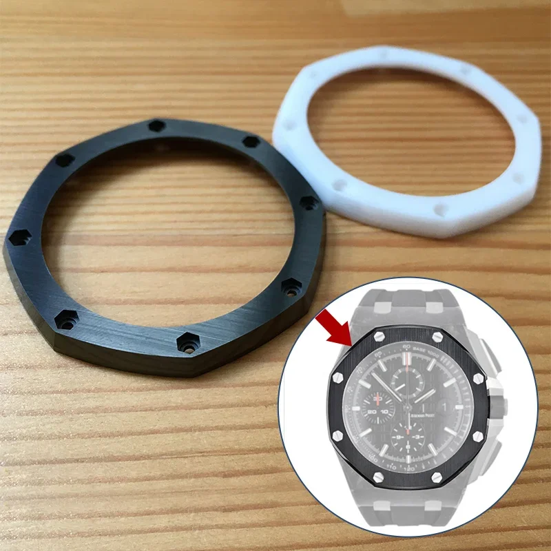 Cornice In Ceramica Spazzolata Per Ap Audemars Piguet Roo Royal Oak Offshore 44Mm Panda Orologio Originale 26400 26401