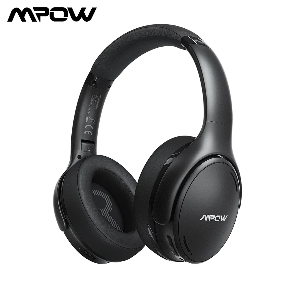 Cuffie Wireless Mpow H19 "Anc Cuffie Con Cancellazione Del Rumore Cuffie Stereo Bluetooth 5.0 Hifi Con Tempo Di Riproduzione 30H Per Iphone 13