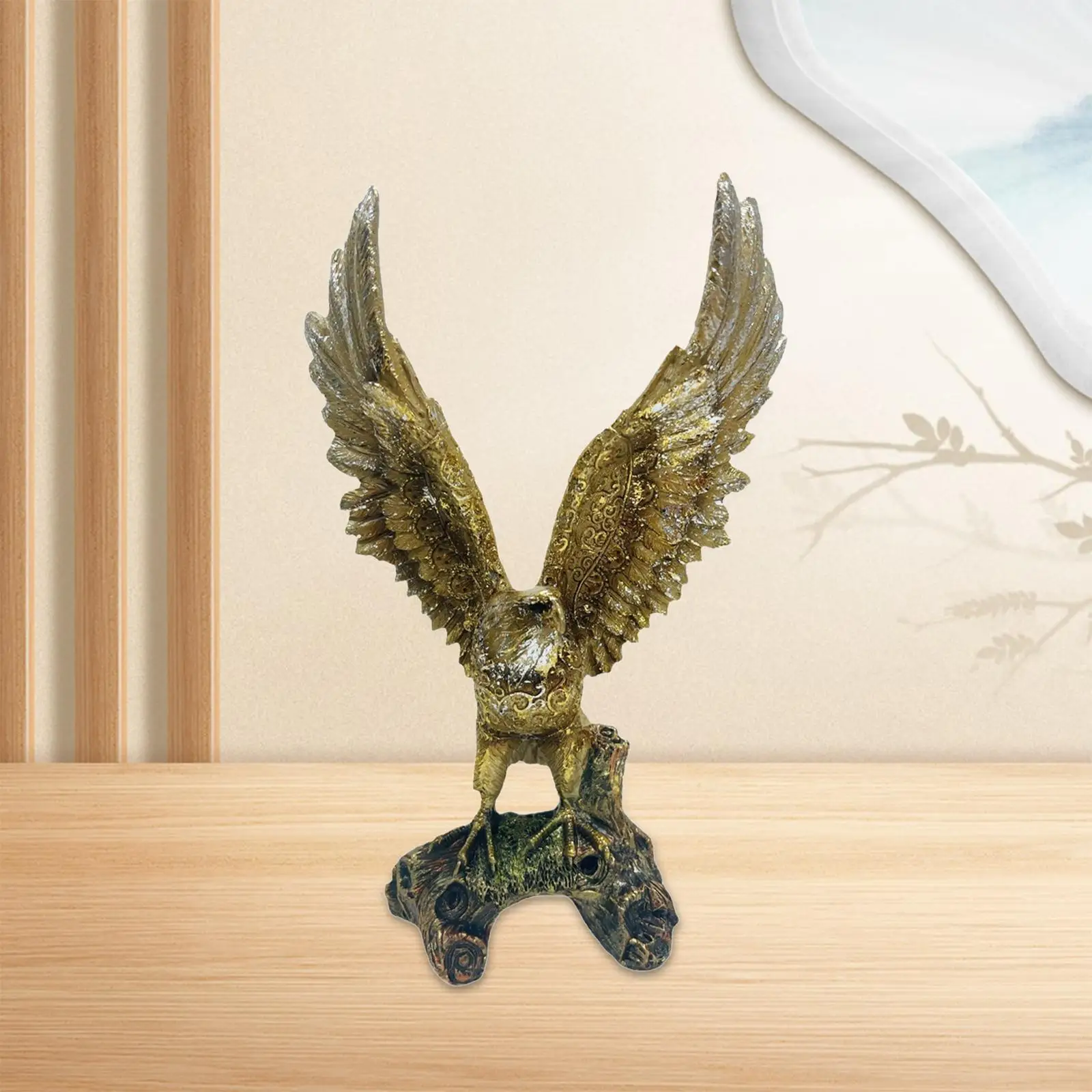 Eagle Resin Ornaments Statue Eagle Figurine Per Yard Patio Home And Office Decor Soggiorno Regalo Significativo Per Gli Uomini Apertura Regalo