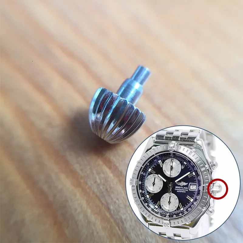 Corona Di Zucca Impermeabile In Acciaio Per Orologio Automatico Blackbird Breitling Chronomat A13352/A147B45Pa 38Mm