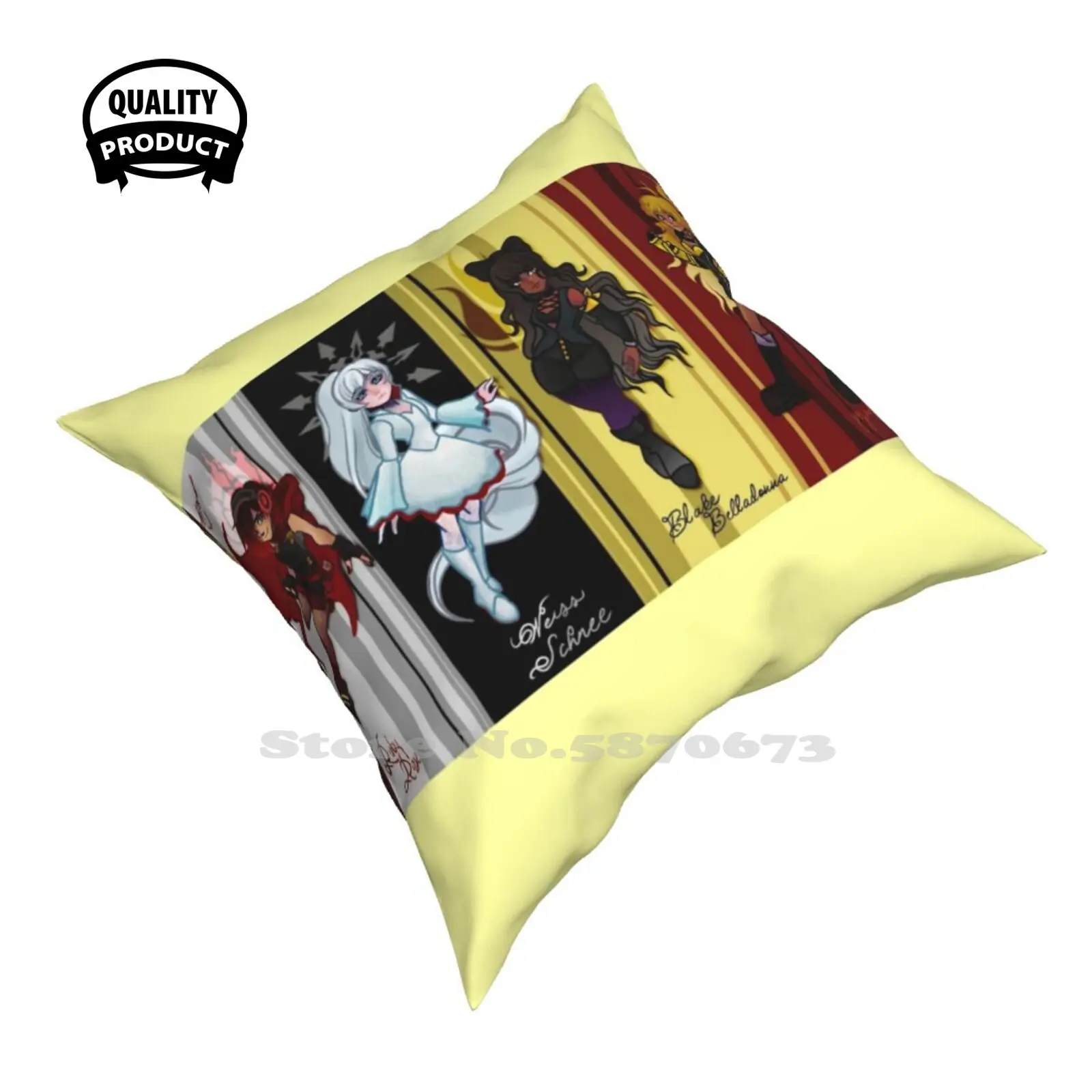 Volume One Fashion Sofa Throw Pillow Cover Federa Volume One Rooster Teeth Ruby Rose Weiss Schnee Blake Belladonna Yang