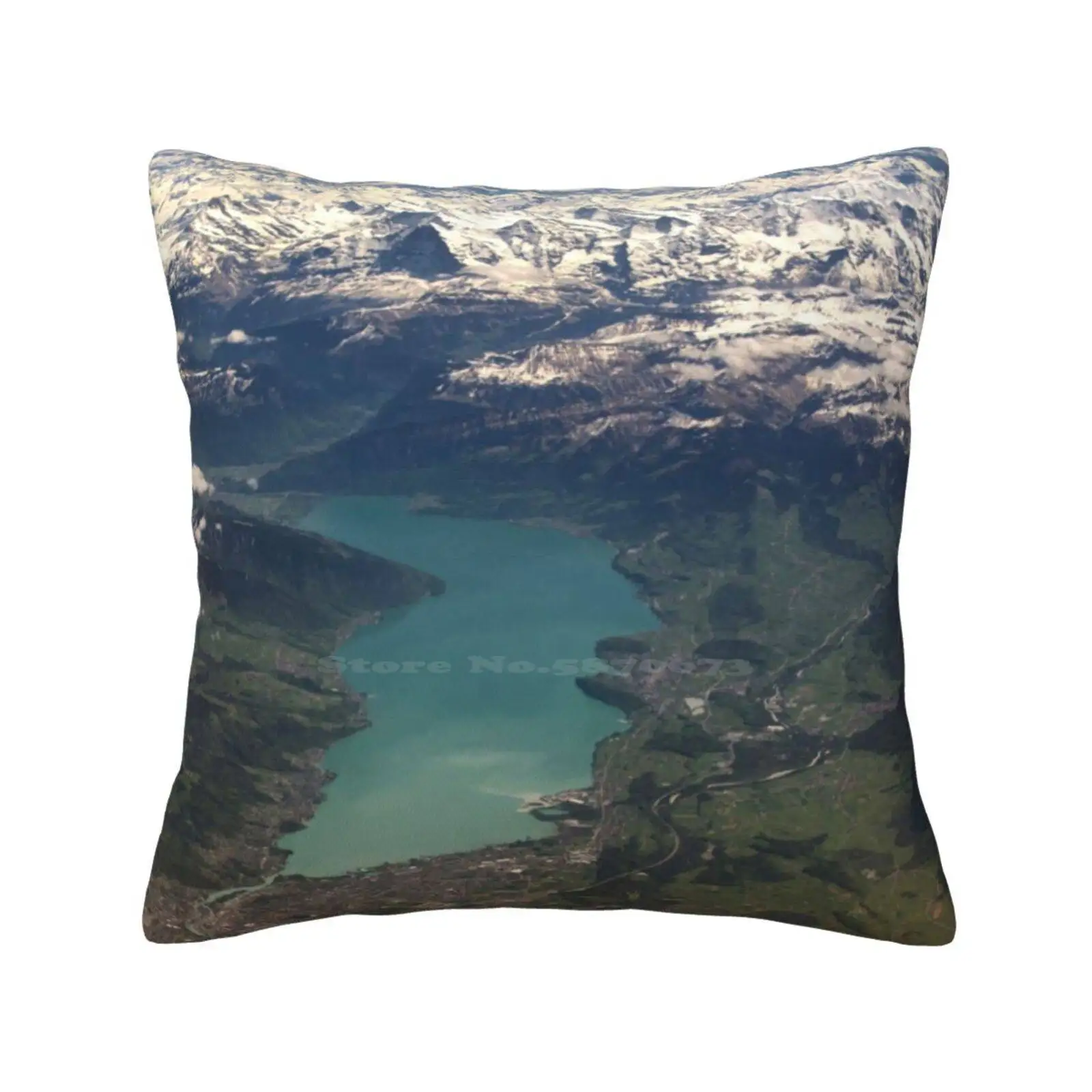 Lake Thun : Of The Eiger , Moench E Jungfrau Federa Per Cuscino Eiger Alpinismo Bernese Alps Alpine Thuner See Spiez