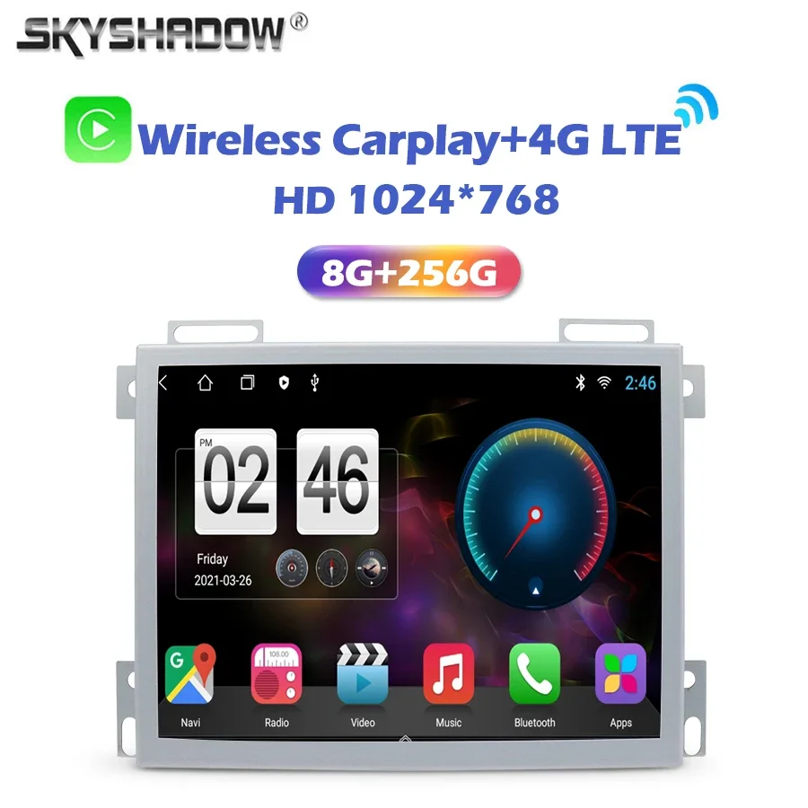 Carplay Auto Android 13.0 8G + 256G Lettore Dvd Per Auto Radio Gps Wifi Bt Per Dodge Charger Durango Ram 1500 2500 Jeep Grand Cherokee